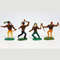 4 Vintage USSR Toy Soldiers Indians, Papuans, Hussar, Cossack 1970s.jpg
