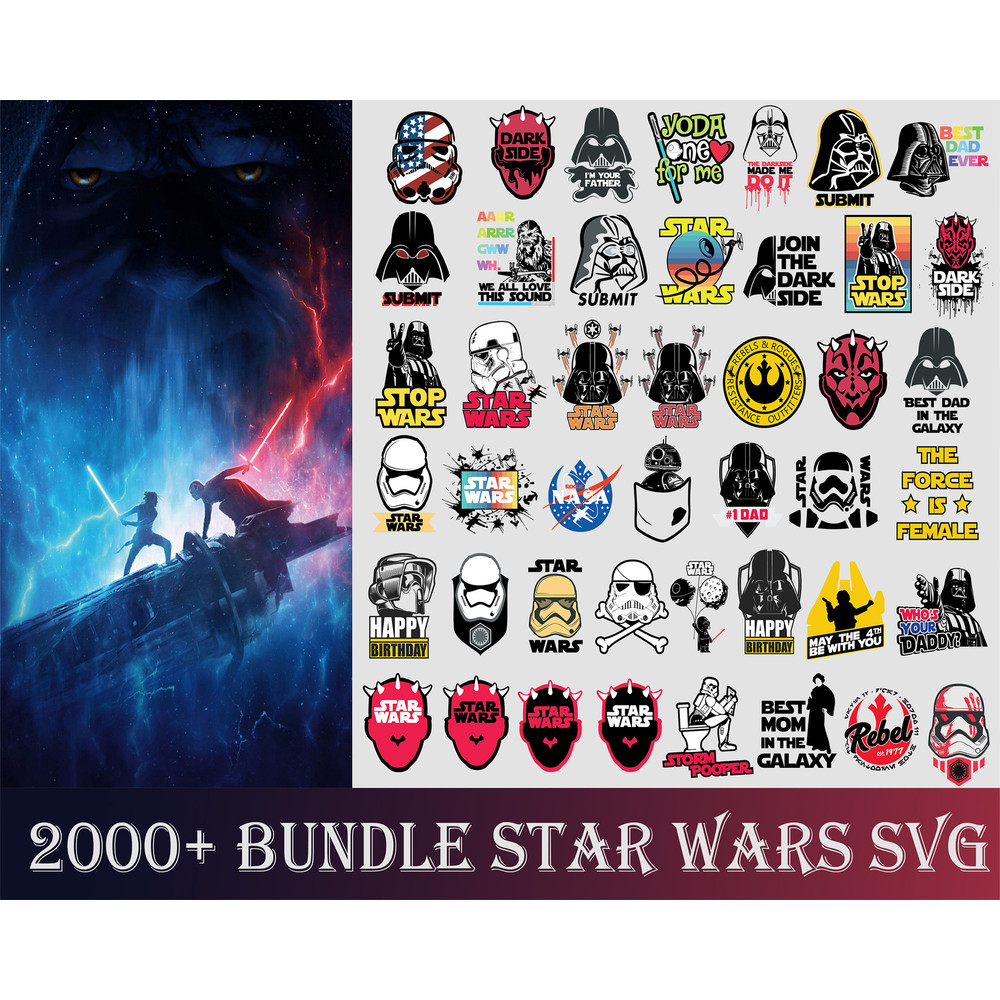 Star Wars SVG Mega Bundle, Star Wars Svg Bundle Mandalorian Svg . Darth Vader SVG .dxf Files, Bundle Star wars.jpg