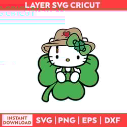 hello kitty bad bunny patricks day svg, bad bunny patricks day svg, png, pdf, dxf digital fille