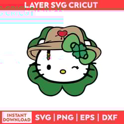 hello kitty saint patrick bad bunny patricks day svg, bad bunny patricks day svg, png, pdf, dxf digital fille