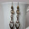 Vintaj solid and natural brass with agate beads  earrings