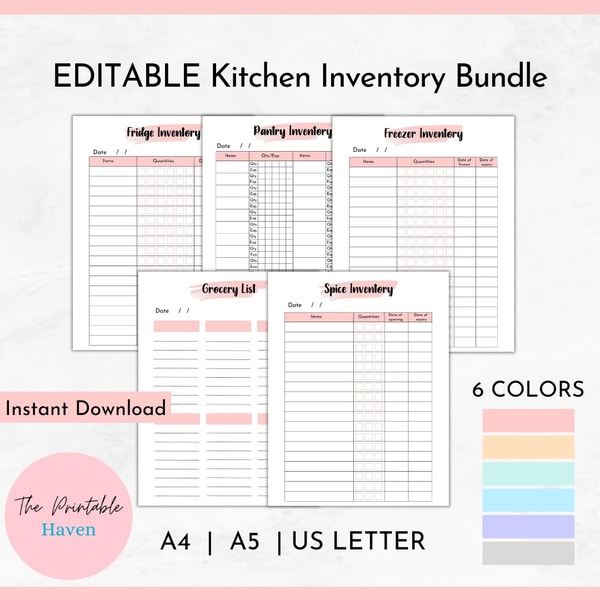 Printable Pantry Inventory List