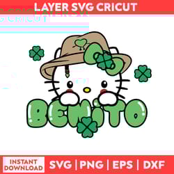 hello kitty benito bad bunny patricks day svg, bad bunny patricks day svg, png, pdf, dxf digital fille