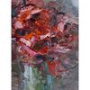Floral still life. Textural strokes that emphasize the volume and texture.