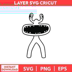 como dibujar a pink de amigos angry raibow friends bundle rainbow friends svg, eps, png digital fille