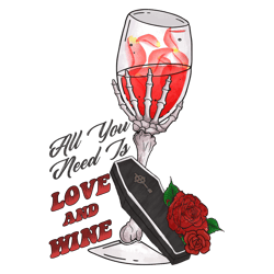 all you need is love and wine png, valentine png