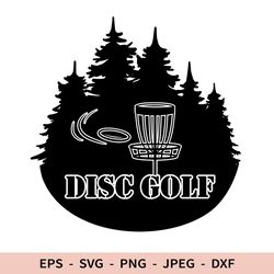 Disc Golf Svg Basket File for Cricut Forest Tree dxf for laser cut