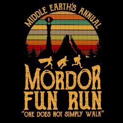 middle earths 13th annual mordor marriage fun run one does not simply walk vintage, middle earths svg, png, dxf vector