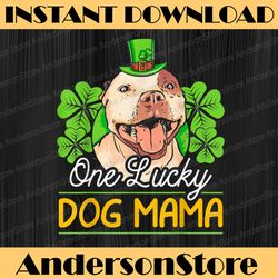 one lucky dog mama png, puppy owner saint patricks day shamrock png, st. patrick's day png, shamrock png, mama png