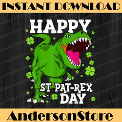 happy st patricks day dinosaur t-rex png, st patrick's day png, shamrock png, dinosaur png, clover png, st patricks png