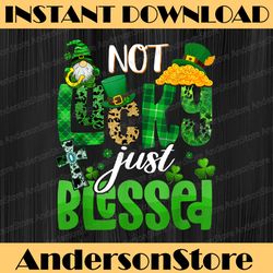 not lucky just blessed st patrick is day png, st patrick is day png, st patrick is day t-shirt, christian png