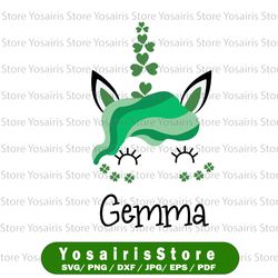 personalized name svg, lucky unicon svg, irish unicon svg, st patricks day svg, irish svg svg, irish gifts for baby svg