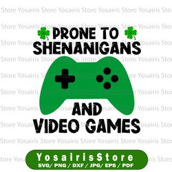 shenanigans video games funny gamer st patricks day svg, st patricks day svg