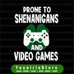 shenanigans video games funny gamer st patricks day boys svg