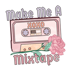make me a xoxo mixtape sublimation, valentine png