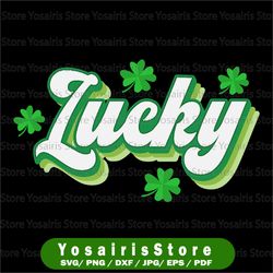 lucky retro svg, lucky png, lucky vibes png, lucky, lucky charm svg, lucky clover svg