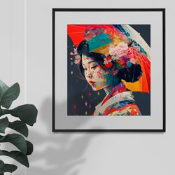 japanese girl art printable