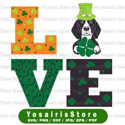 love dog png, green st patricks day png, lucky clover png , shamrock png, sublimation instant download