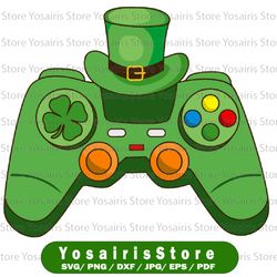 video game st patricks day svg gamer boys svg game controller svg, shamrock svg, patricks day svg eps cricut cut file
