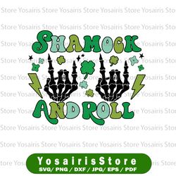 st. patrick's png, shamrock and roll png, st. patrick's day sublimation transfer, retro png, retro st patricks png