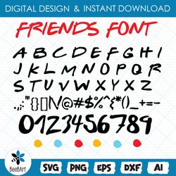 friends alphabet svg, friends font svg, friends svg, instant download, font, alphabet svg, friends tv show font, digital