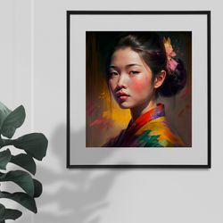 japanese girl art printable
