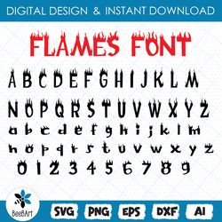 flame font svg, fire font svg, thrasher font svg, skateboard font, cricut silhouette font, svg, eps, png, dxf