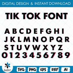 tiktok font & numbers svg ,tiktok logo svg