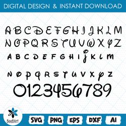 Disney SVG font instant download