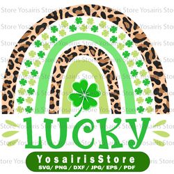 lucky rainbow png, st patricks day png, shamrock ai, lucky png, st patricks day png, rainbow ai, leopard print png,