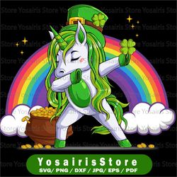 dabbing unicorn rainbow png, st patricks day png, patrick's day unicorn png, unicorn png, st patrick's day png
