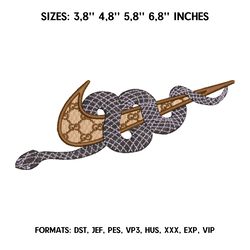 nike gucci snake embroidery design file pes. anime embroidery design. machine embroidery pattern, animal embroidery