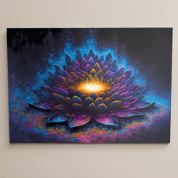 space lotus wall art space flower wall canvas space print space poster space art space poster floral home decor
