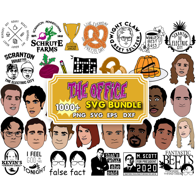 1000 THE OFFICE Bundle SVG, The Office Svg Files for Cricut, The Office Tv Show, The Office Clipart, The Office Vector.jpg