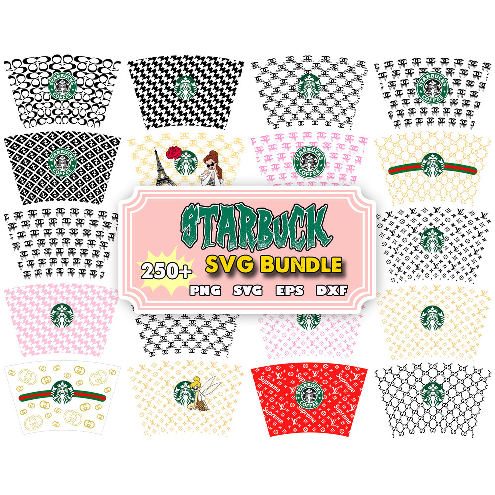 250 Starbucks svg bundle,Starbucks Wrap svg, Starbucks bundle wrap svg, Starbucks Svg files for Cricut & Silhouette.jpg