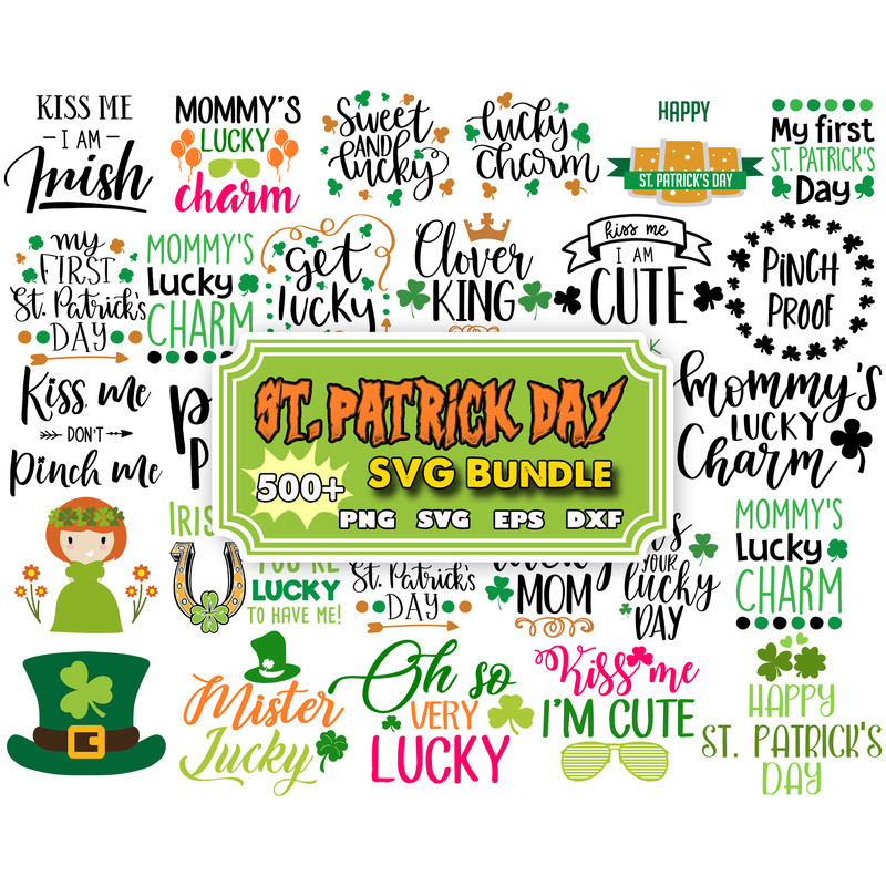 500 St. Patrick's Day SVG Bundle, St Patrick's Day Quotes, Gnome SVG, Rainbow svg, Lucky SVG.jpg