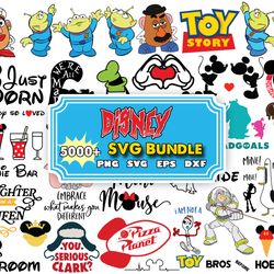 5000 bundle svg png dxf, cricut mickey minnie svg, frozen svg, disney svg cricut printable clipart silhouette