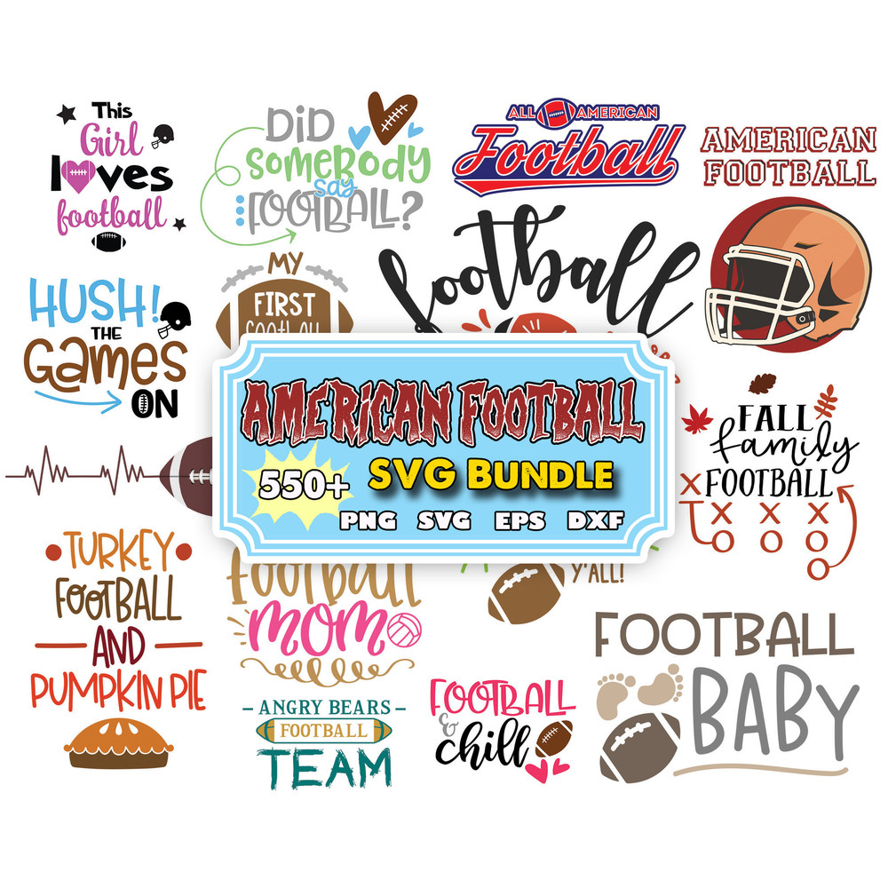 Football Quotes Svg, SVG Cut Files, Football Bundle SVG, Football Clipart- Football Cut File, Football split, Instant Download.jpg