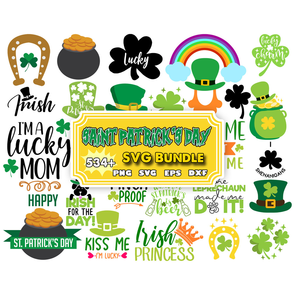 St. Patrick's Day Svg Bundle, Retro Patrick's Day Svg, St Patrick's Day Rainbow, Shamrock Svg, St Patrick's Day Quotes, St Patty's Svg.jpg