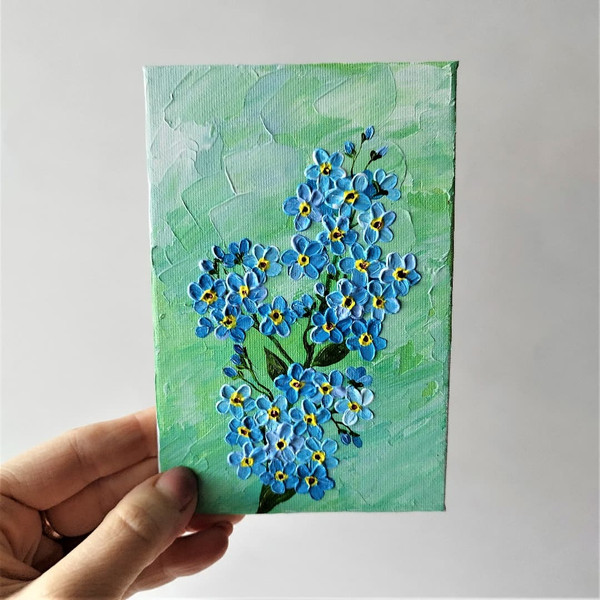 Mini-painting-acrylic-forget-me-not-on-canvas-board-small-wall-art.jpg
