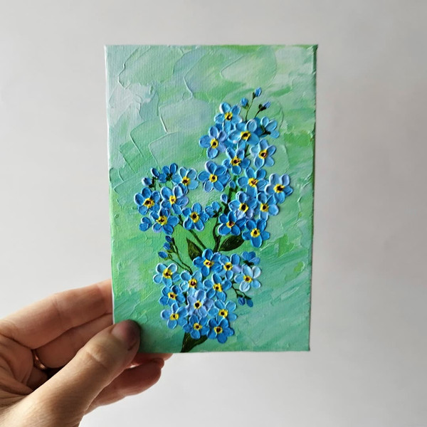 Mini-painting-forget-me-not-flower-in-acrylic-on-canvas-board-wall-decor.jpg