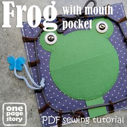 Frog with mouth pocket. PDF tutorial