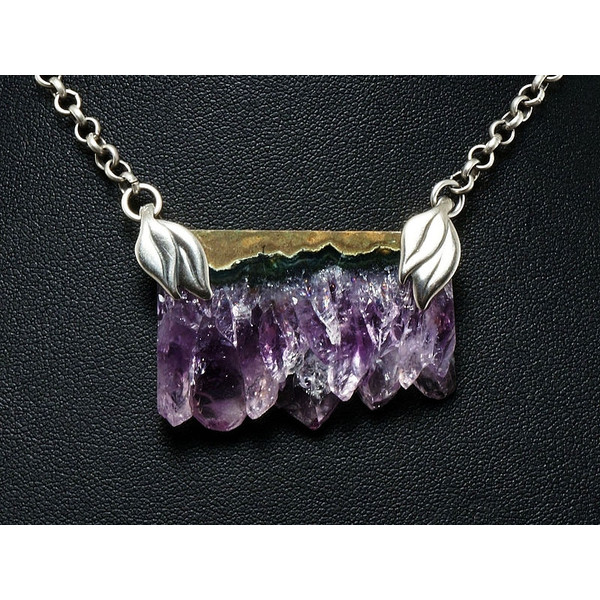 amethyst-pendant-necklace-silver-leaf-necklace-jewelry