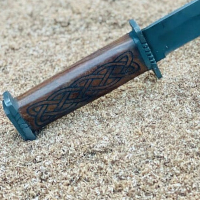 Beautiful Seax Knife, Medieval Viking Knife, Hunting Knife, Engaraving Knife With Sheat.png