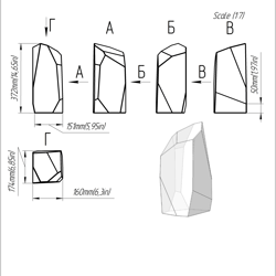 project 403. stained glass printable pattern. brillant3d