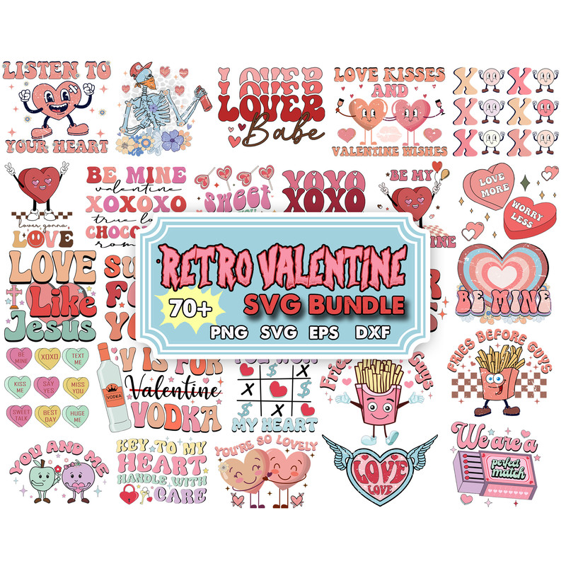70 Retro Valentine Sublimation Bundle, Valentine's day png, Retro Valentine Png, Be My Valentine Png, Funny Valentine Png.jpg