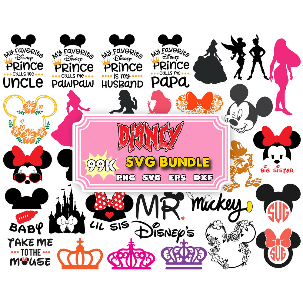 99k Disney Bundle Svg Png, Cricut Mickey Bundle, Disney SVG, Cricut Pritntable Disney Clipart silhouette.jpg