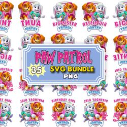 birthday boy digital file png transparent background party family matching bundle t-shirt characters paw cartoon sublima