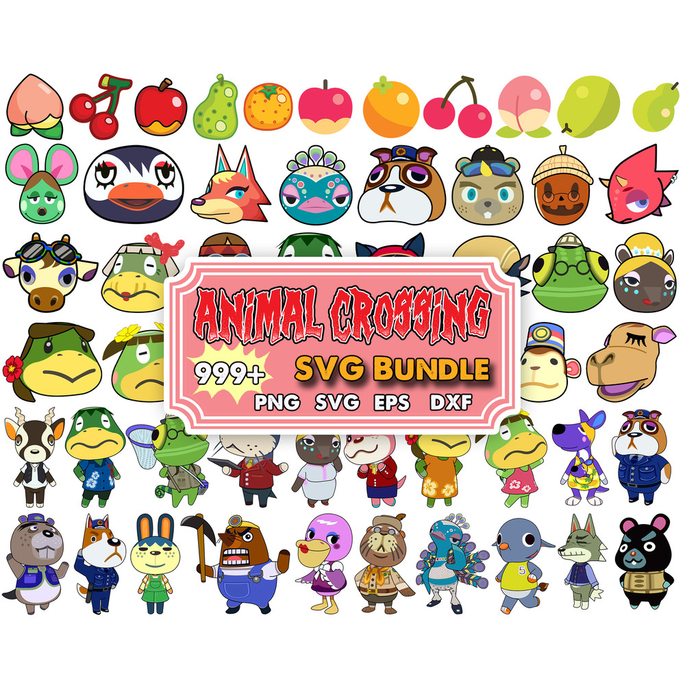 Bundle Animal Crossing SVG Files for Cricut, Adobe Illustrator - Cut Files & More!.jpg