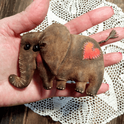 Ragged baby elephant handmade